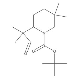 Tert-butyl 5,5-dimethyl-2-(2-methyl-1-oxopropan-2-yl)piperidine-1-carboxylate结构式