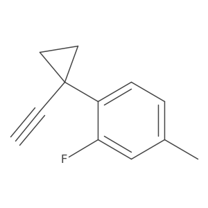 1-(1-Ethynylcyclopropyl)-2-fluoro-4-methylbenzene结构式