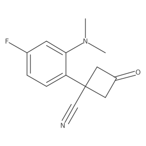 1-[2-(Dimethylamino)-4-fluorophenyl]-3-oxocyclobutane-1-carbonitrile结构式