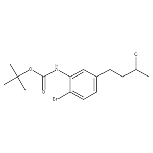 tert-butyl N-[2-bromo-5-(3-hydroxybutyl)phenyl]carbamate Structure