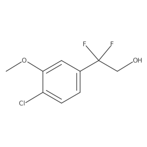 2-(4-Chloro-3-methoxyphenyl)-2,2-difluoroethanol结构式