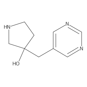 3-[(Pyrimidin-5-yl)methyl]pyrrolidin-3-ol Structure