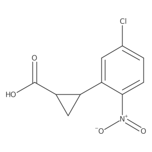 2-(5-Chloro-2-nitrophenyl)cyclopropane-1-carboxylic acid结构式