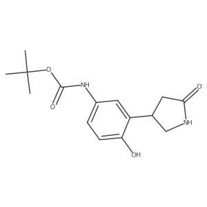 tert-butyl N-[4-hydroxy-3-(5-oxopyrrolidin-3-yl)phenyl]carbamate Structure