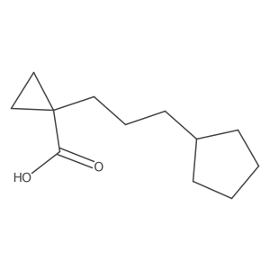 1-(3-Cyclopentylpropyl)cyclopropane-1-carboxylic acid结构式