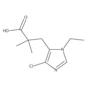 3-(4-chloro-1-ethyl-1H-imidazol-5-yl)-2,2-dimethylpropanoic acid结构式