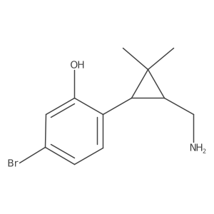 2-[3-(Aminomethyl)-2,2-dimethylcyclopropyl]-5-bromophenol结构式