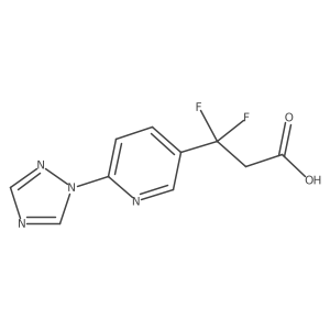 3,3-difluoro-3-[6-(1H-1,2,4-triazol-1-yl)pyridin-3-yl]propanoic acid Structure