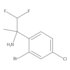2-(2-Bromo-4-chlorophenyl)-1,1-difluoropropan-2-amine Structure