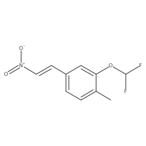 2-(Difluoromethoxy)-1-methyl-4-(2-nitroethenyl)benzene结构式