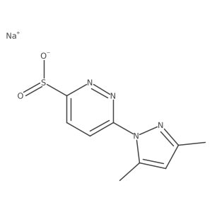 Sodium 6-(3,5-dimethyl-1H-pyrazol-1-yl)pyridazine-3-sulfinate Structure