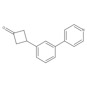 3-(3-Pyridin-4-ylphenyl)cyclobutan-1-one结构式