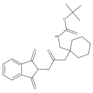 1,3-dioxo-2,3-dihydro-1H-isoindol-2-yl 2-[1-({[(tert-butoxy)carbonyl]amino}methyl)cyclohexyl]acetate Structure