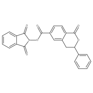 1,3-dioxo-2,3-dihydro-1H-isoindol-2-yl 1-oxo-3-phenyl-3,4-dihydro-1H-2-benzopyran-6-carboxylate Structure