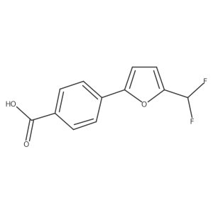 4-[5-(Difluoromethyl)furan-2-yl]benzoic acid结构式
