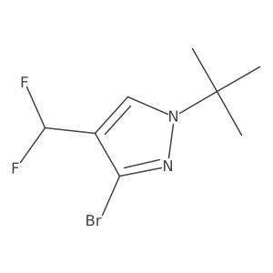 3-Bromo-1-tert-butyl-4-(difluoromethyl)pyrazole Structure