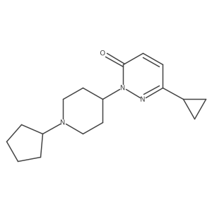 2-(1-Cyclopentylpiperidin-4-yl)-6-cyclopropylpyridazin-3-one结构式
