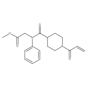 Methyl 2-(N-(1-prop-2-enoylpiperidine-4-carbonyl)anilino)acetate结构式