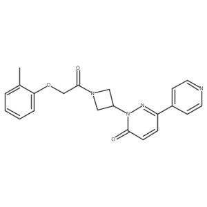 2-{1-[2-(2-Methylphenoxy)acetyl]azetidin-3-yl}-6-(pyridin-4-yl)-2,3-dihydropyridazin-3-one Structure
