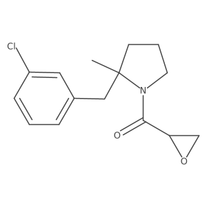 2-[(3-Chlorophenyl)methyl]-2-methyl-1-(oxirane-2-carbonyl)pyrrolidine Structure