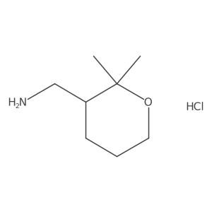 (2,2-Dimethyloxan-3-yl)methanamine;hydrochloride Structure