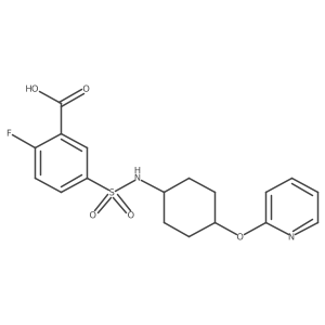 2-Fluoro-5-{[(1r,4r)-4-(pyridin-2-yloxy)cyclohexyl]sulfamoyl}benzoic acid Structure