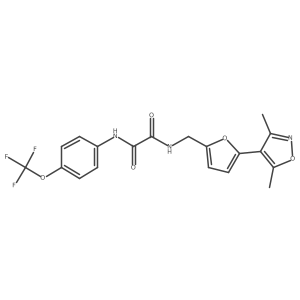 N-{[5-(3,5-dimethyl-1,2-oxazol-4-yl)furan-2-yl]methyl}-N'-[4-(trifluoromethoxy)phenyl]ethanediamide Structure