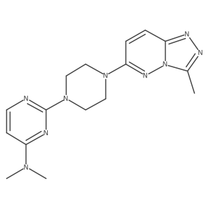 N,N-dimethyl-2-(4-{3-methyl-[1,2,4]triazolo[4,3-b]pyridazin-6-yl}piperazin-1-yl)pyrimidin-4-amine结构式