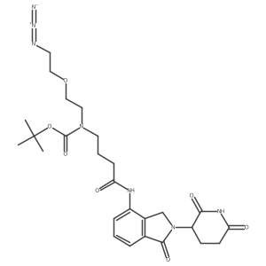 tert-butyl N-[2-(2-azidoethoxy)ethyl]-N-[4-[[2-(2,6-dioxo-3-piperidyl)-1-oxo-isoindolin-4-yl]amino]-4-oxo-butyl]carbamate Structure