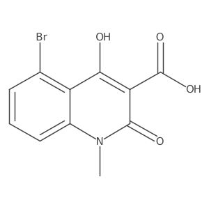 1,2-Dihydro-4-hydroxy-5-bromo-1-methyl-2-oxo-quinoline-3-carboxylic acid Structure