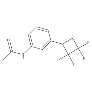 N-[3-(2,2,3,3-tetrafluorocyclobutyl)phenyl]acetamide结构式