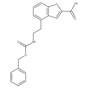 4-(2-{[(Benzyloxy)carbonyl]amino}ethyl)-1-benzothiophene-2-carboxylic acid结构式