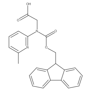 2-({[(9H-fluoren-9-yl)methoxy]carbonyl}(6-methylpyridin-2-yl)amino)acetic acid Structure