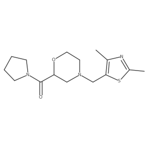 4-[(2,4-Dimethyl-1,3-thiazol-5-yl)methyl]-2-(pyrrolidine-1-carbonyl)morpholine Structure