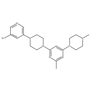 4-[4-(5-Bromopyridin-3-yl)piperazin-1-yl]-2-methyl-6-(4-methylpiperazin-1-yl)pyrimidine Structure