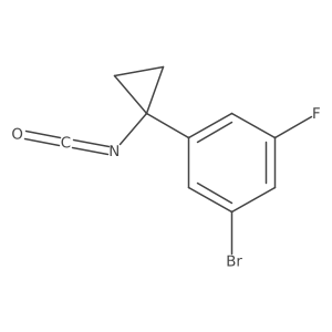 1-Bromo-3-fluoro-5-(1-isocyanatocyclopropyl)benzene结构式