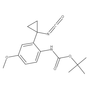 tert-butyl N-[2-(1-isocyanatocyclopropyl)-4-methoxyphenyl]carbamate结构式