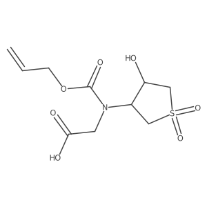 rac-2-{[(3R,4R)-4-hydroxy-1,1-dioxo-1lambda6-thiolan-3-yl][(prop-2-en-1-yloxy)carbonyl]amino}acetic acid结构式