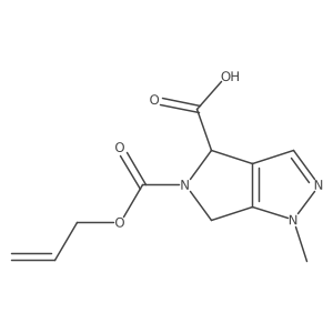 1-methyl-5-[(prop-2-en-1-yloxy)carbonyl]-1H,4H,5H,6H-pyrrolo[3,4-c]pyrazole-4-carboxylic acid Structure