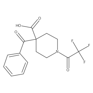4-Benzoyl-1-(2,2,2-trifluoroacetyl)piperidine-4-carboxylic acid Structure