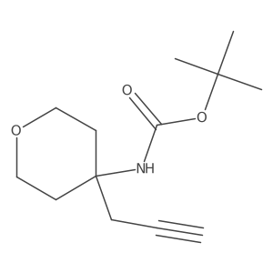 tert-butyl N-[4-(prop-2-yn-1-yl)oxan-4-yl]carbamate结构式