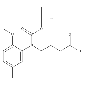 4-{[(Tert-butoxy)carbonyl](2-methoxy-5-methylphenyl)amino}butanoic acid Structure