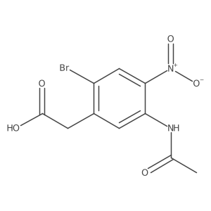 2-(2-Bromo-5-acetamido-4-nitrophenyl)acetic acid Structure