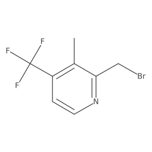 2-(Bromomethyl)-3-methyl-4-(trifluoromethyl)pyridine结构式