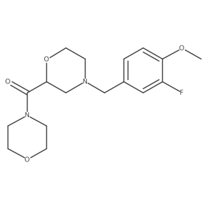 4-[(3-Fluoro-4-methoxyphenyl)methyl]-2-(morpholine-4-carbonyl)morpholine结构式