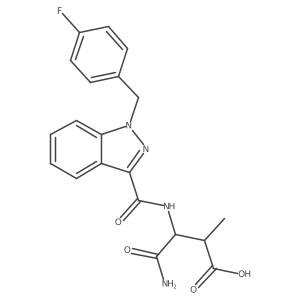 N2-{[1-(4-Fluorobenzyl)-1H-indazol-3-yl]carbonyl}-3-methyl-L-alpha-asparagine Structure