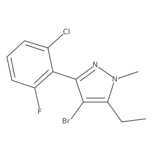 4-bromo-3-(2-chloro-6-fluorophenyl)-5-ethyl-1-methyl-1H-pyrazole结构式