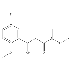 3-(5-Fluoro-2-methoxyphenyl)-3-hydroxy-N-methoxy-N-methylpropanamide Structure