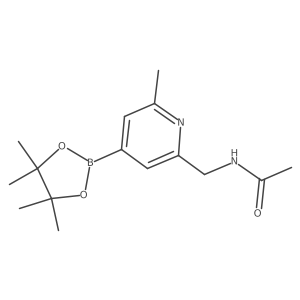 N-((6-Methyl-4-(4,4,5,5-tetramethyl-1,3,2-dioxaborolan-2-yl)pyridin-2-yl)methyl)acetamide Structure