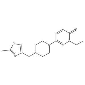 2-Ethyl-6-{4-[(5-methyl-1,2,4-oxadiazol-3-yl)methyl]piperazin-1-yl}-2,3-dihydropyridazin-3-one结构式